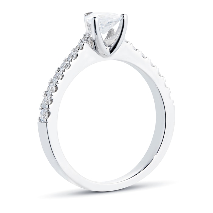 Goldsmiths Platinum 0.70cttw Goldsmiths Brightest Diamond Pear Cut Solitaire Engagement Ring