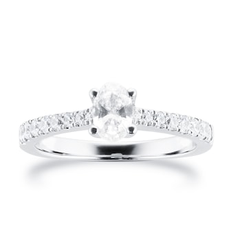 Goldsmiths Platinum 0.70cttw Goldsmiths Brightest Diamond Oval Cut Solitaire Engagement Ring Goldsmiths Platinum 0.70cttw Goldsmiths Brightest Diamond Oval Cut Solitaire Engagement Ring