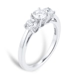 Goldsmiths Platinum 1.00cttw Goldsmiths Brightest Diamond Three Stone Engagement Ring