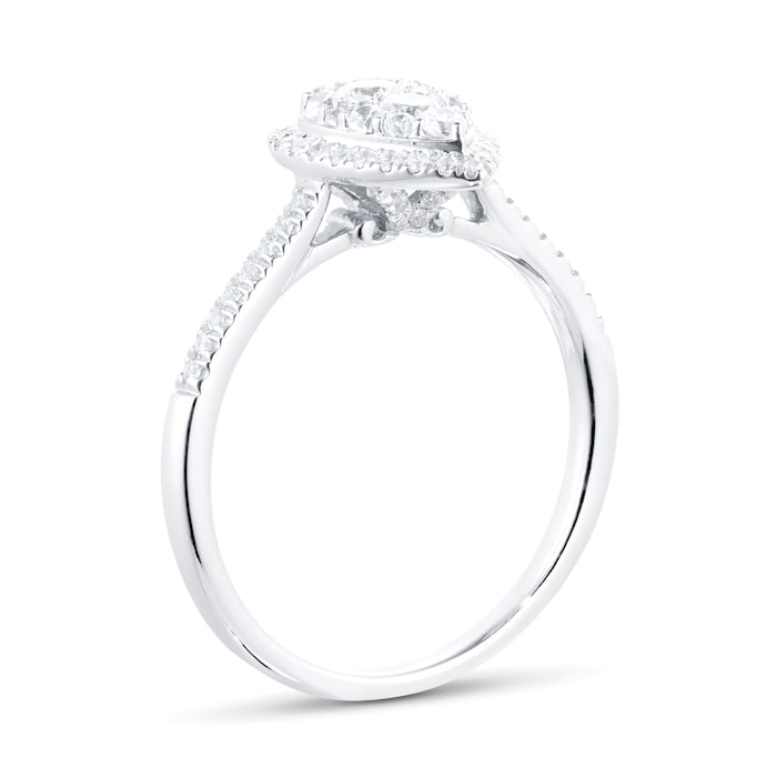 Goldsmiths 18ct White Gold 0.60ct Diamond Pear Bridal Set