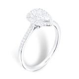Goldsmiths 18ct White Gold 0.60ct Diamond Pear Bridal Set