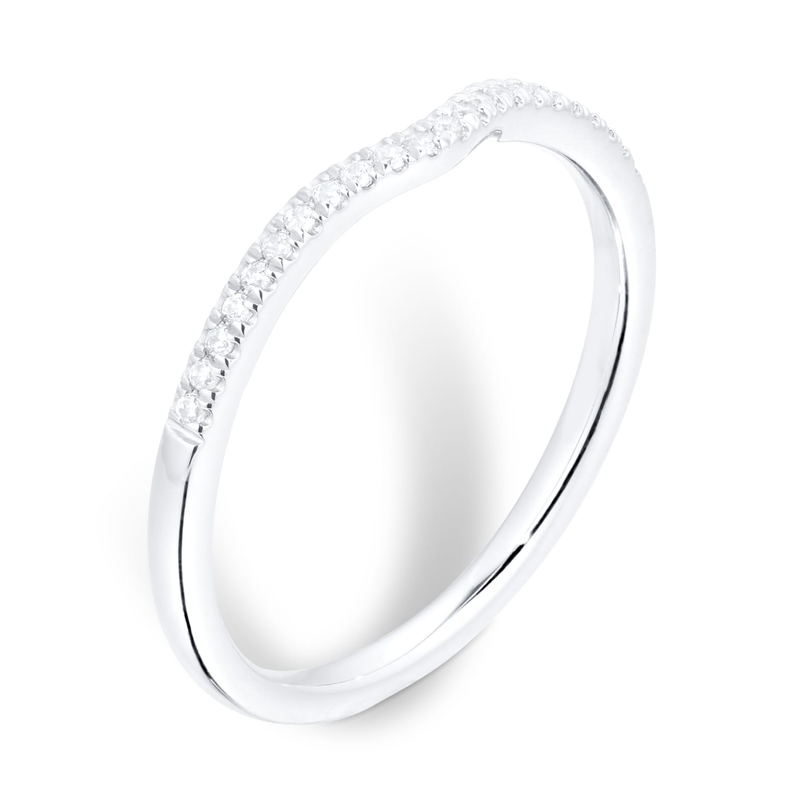 Goldsmiths 18ct White Gold 0.60ct Diamond Pear Bridal Set - Ring Size M Goldsmiths 18ct White Gold 0.60ct Diamond Pear Bridal Set - Ring Size M