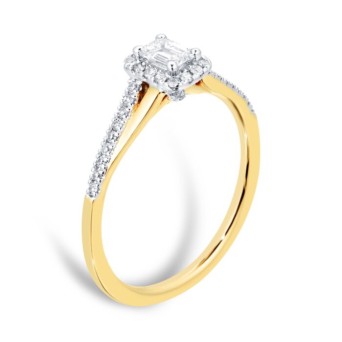 Goldsmiths 9ct Yellow Gold 0.50ct Diamond Bridal Set