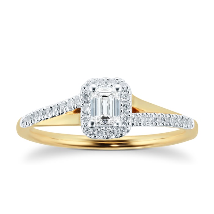 Goldsmiths 9ct Yellow Gold 0.50ct Diamond Bridal Set