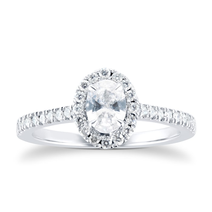 Mappin&Webb Amelia Platinum 0.90ct Diamond Oval Cut Engagement Ring