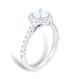 Goldsmiths Platinum 1.30ct Diamond Halo Engagement Ring