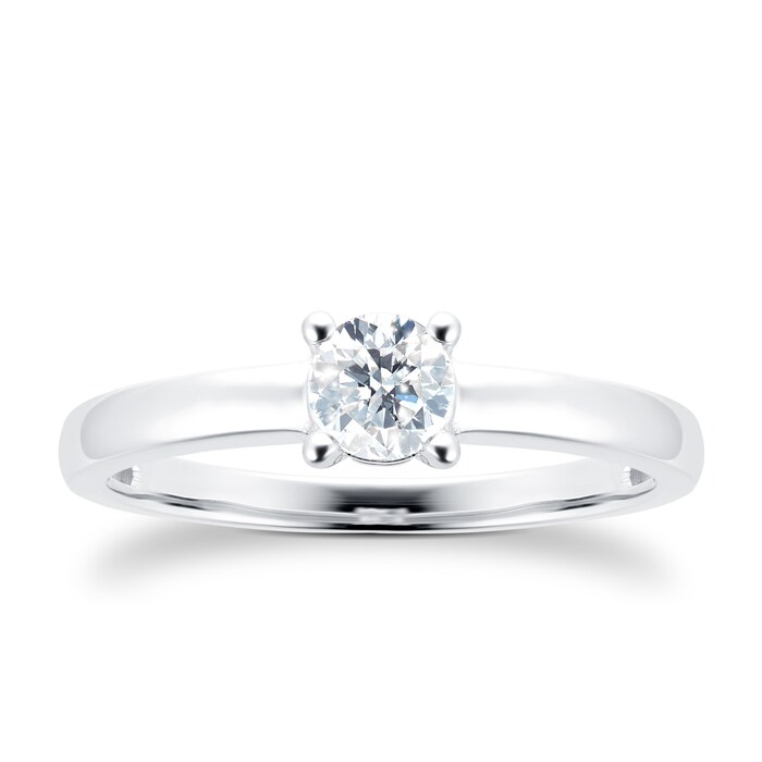 Goldsmiths 18ct White Gold 0.40ct Solitaire Engagement Ring