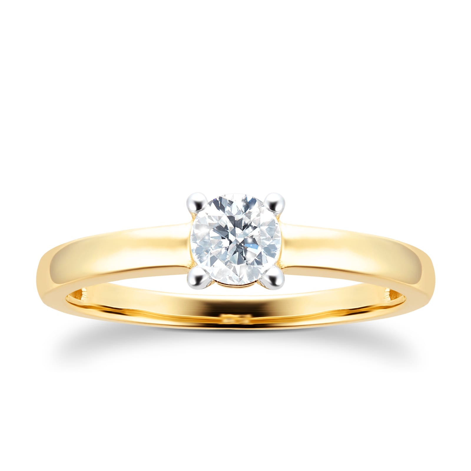 Goldsmiths 18ct Yellow Gold 0.40ct Solitaire Engagement Ring Goldsmiths 18ct Yellow Gold 0.40ct Solitaire Engagement Ring