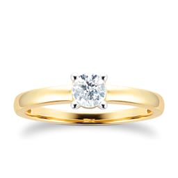 06018863 - 18ct Yellow Gold 0.40ct Solitaire Engagement Ring