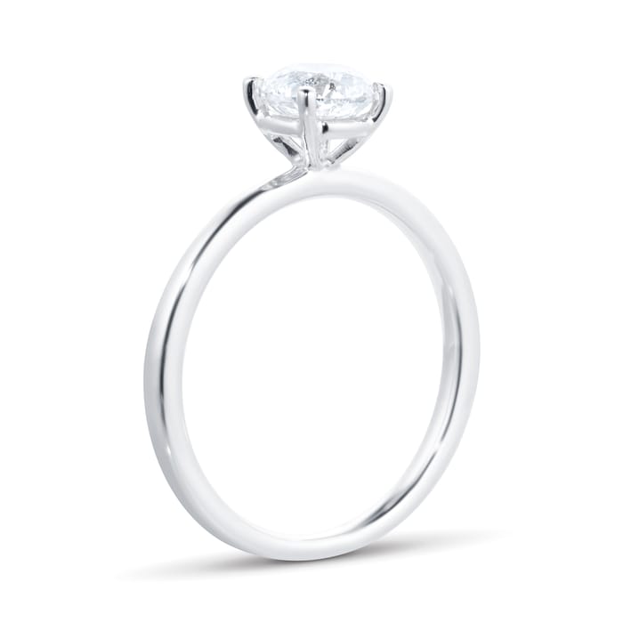 Goldsmiths Platinum 0.90cttw Diamond Brilliant Cut Solitaire Ring