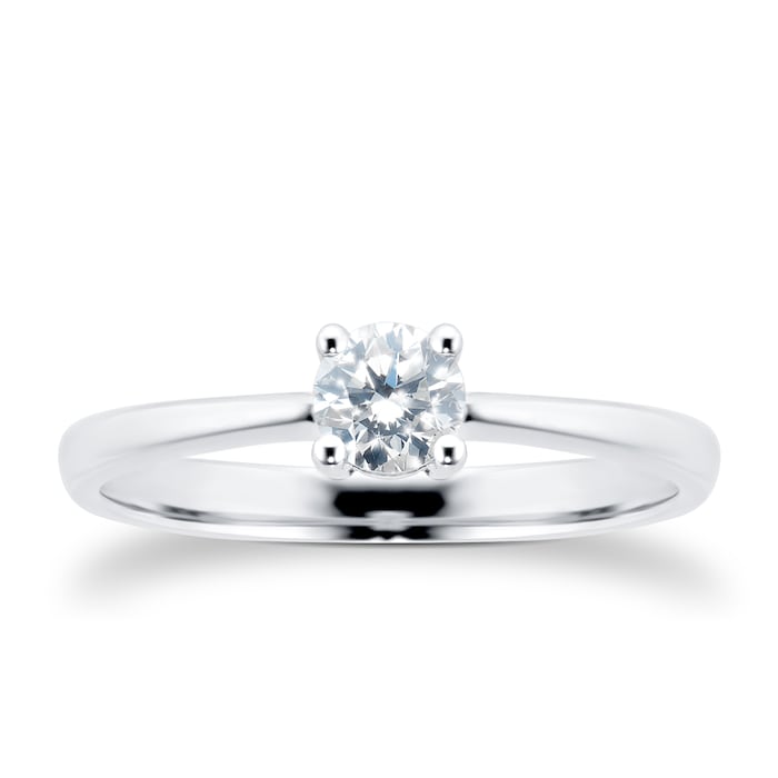 Goldsmiths 18ct White Gold 0.25ct Diamond Solitaire Engagement Ring