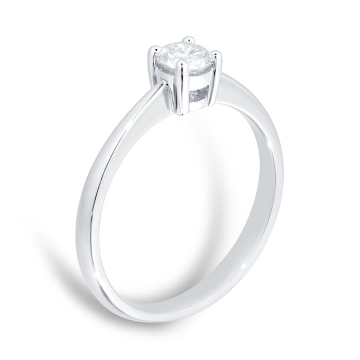 Goldsmiths 18ct White Gold 0.25ct Diamond Solitaire Engagement Ring