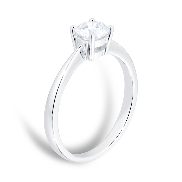 Goldsmiths 18ct White Gold 0.50ct Diamond Solitaire Engagement Ring