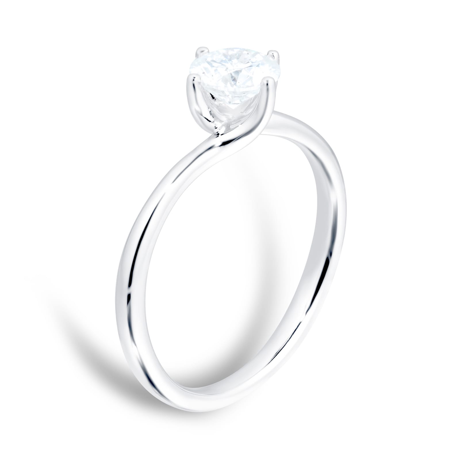 Goldsmiths 18ct White Gold 0.50ct Diamond Solitaire Engagement Ring Goldsmiths 18ct White Gold 0.50ct Diamond Solitaire Engagement Ring