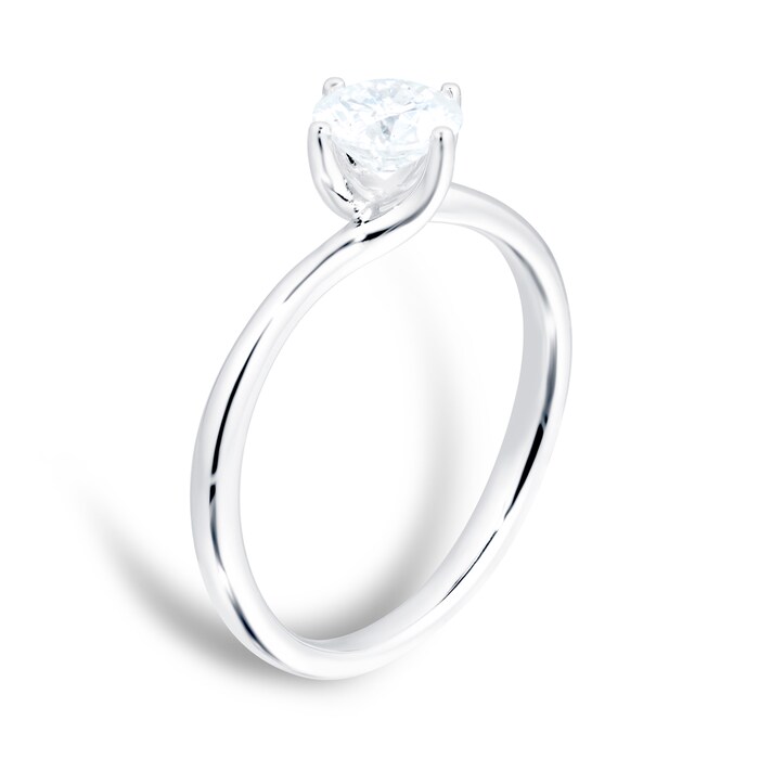 Goldsmiths 18ct White Gold 0.50ct Diamond Solitaire Engagement Ring