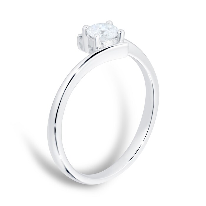 Goldsmiths 18ct White Gold 0.25ct Diamond Solitaire Engagement Ring