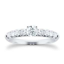 06018987 - 18ct White Gold 0.50ct Diamond Set Shoulder Engagement Ring