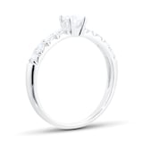 Goldsmiths 18ct White Gold 0.50ct Diamond Set Shoulder Engagement Ring
