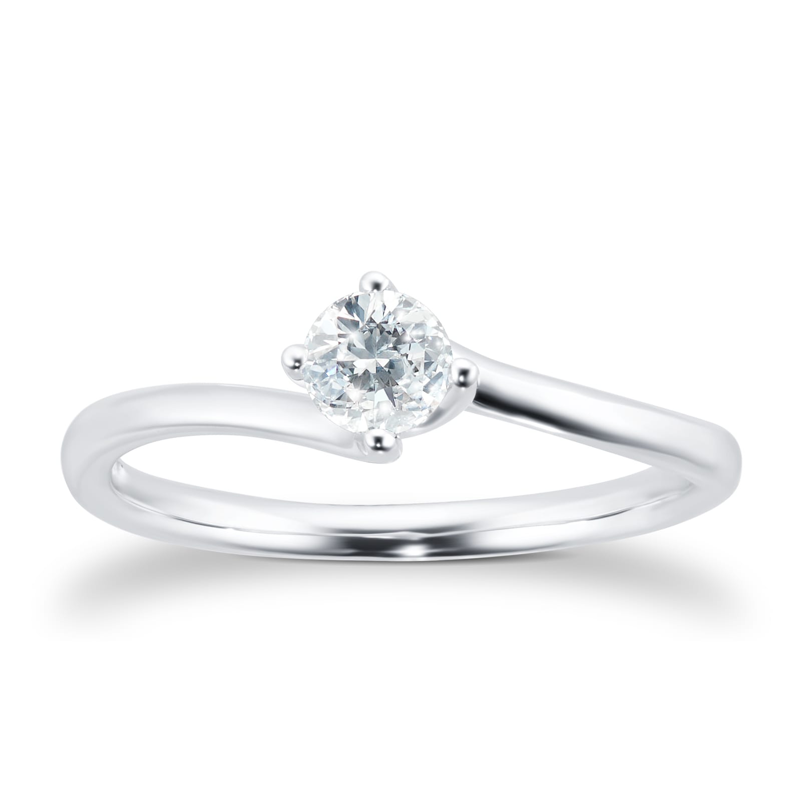 18 carat white gold 0.25 diamond ring