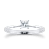 Goldsmiths 18ct White Gold 0.25ct Princess Cut Diamond Engagement Ring