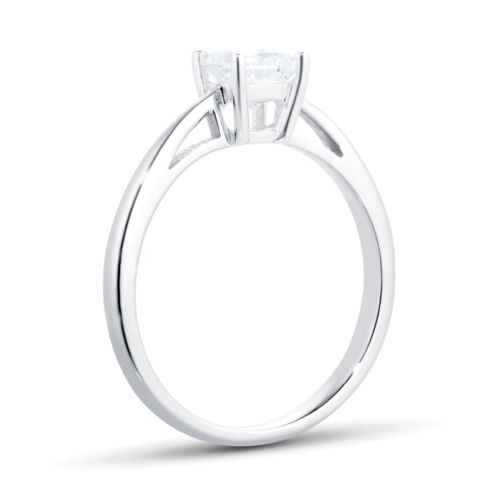 Goldsmiths 18ct White Gold 0.50ct Princess Cut Diamond Engagement Ring