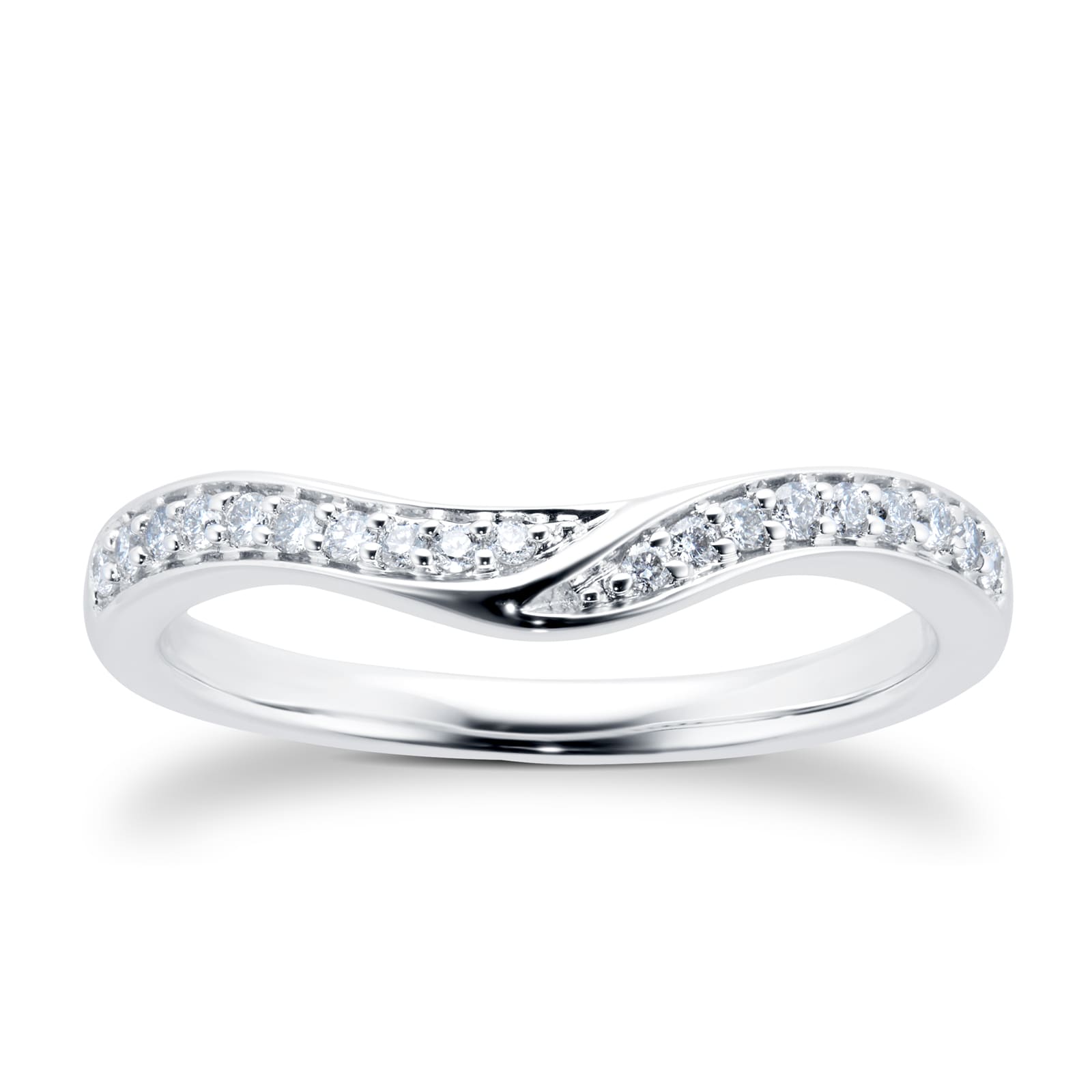 Diamond twist contour 2025 wedding band