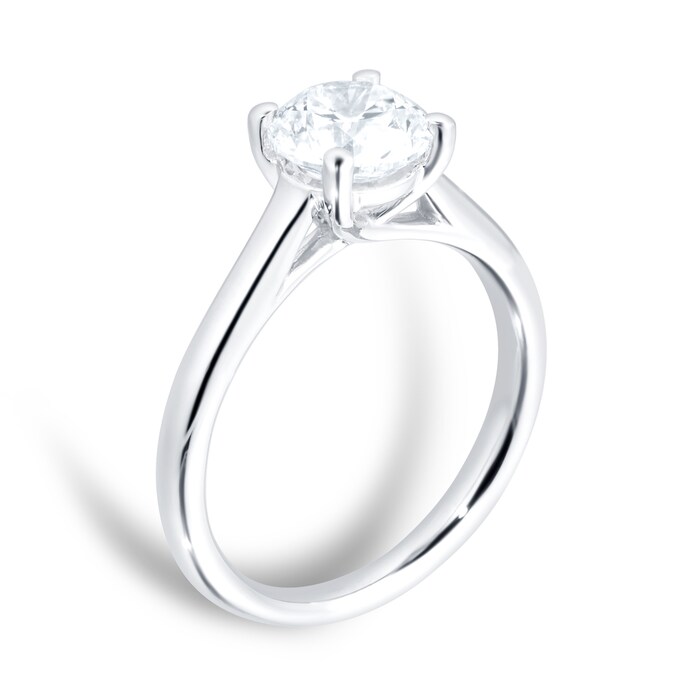 Mappin & Webb Platinum 1.50ct Diamond 4 Claw Solitaire Engagement Ring