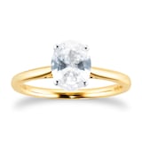 Mappin & Webb 18ct Yellow Gold 1.50ct Oval Cut Diamond Solitaire Engagement Ring