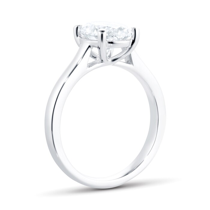 Mappin & Webb Platinum 2.01ct Oval Cut Diamond Solitaire Engagement Ring