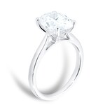 Mappin & Webb Platinum 3.02ct Oval Cut Diamond Solitaire Engagement Ring