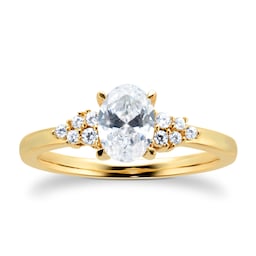 06019061 - 18ct Yellow Gold 0.70cttw Diamond Oval Cut Scatter Ring