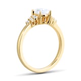 Goldsmiths 18ct Yellow Gold 0.70cttw Diamond Oval Cut Scatter Ring