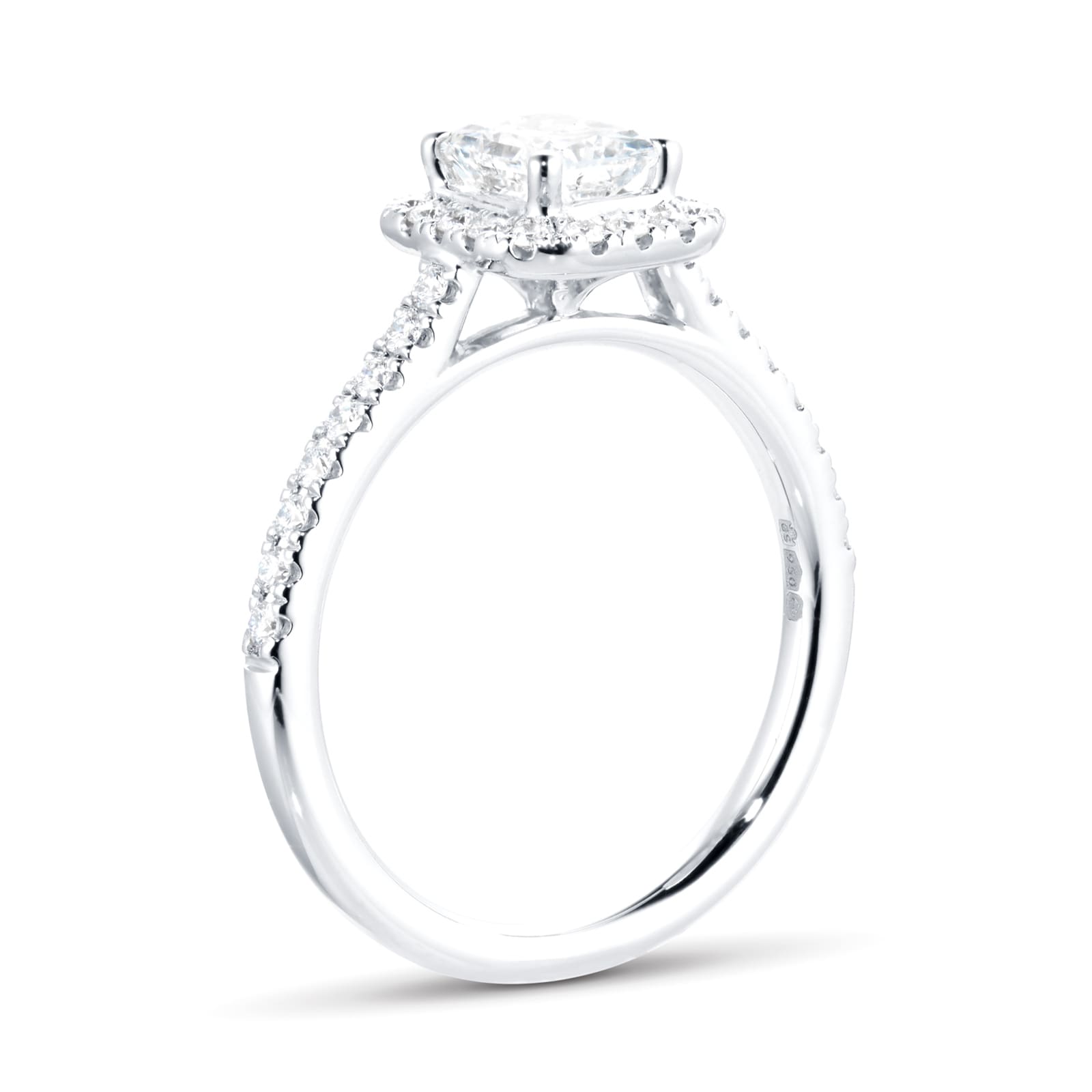 Goldsmiths Platinum 1.00cttw Diamond Radiant Cut Halo Ring Goldsmiths Platinum 1.00cttw Diamond Radiant Cut Halo Ring