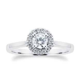 Goldsmiths 18ct White Gold 0.50ct Diamond Ring