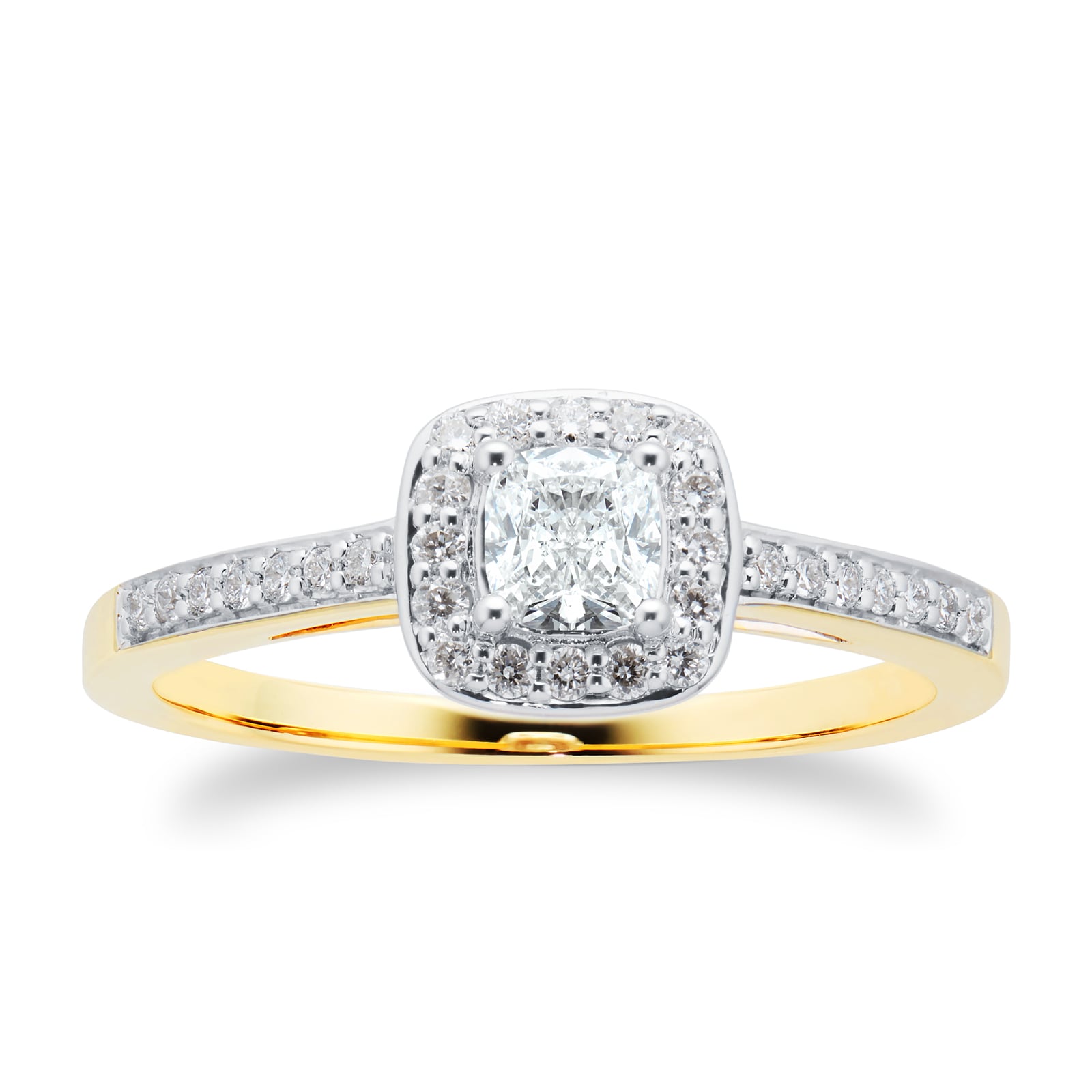Round Engagement Rings, Brilliant Cut Diamond Rings UK, Halo ...