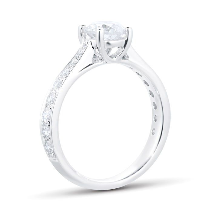 Goldsmiths 18ct White Gold 1.45cttw Round Brilliant Cut Diamond Ring