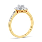 Goldsmiths 18ct Yellow Gold 0.65cttw Diamond Cluster Ring - Ring Size L
