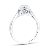 Goldsmiths 18ct White Gold Round Diamond Cluster Engagement Ring