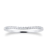 Goldsmiths 18ct White Gold Triple Halo Pear Diamond Bridal Set Ring