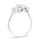 Goldsmiths 18ct White Gold Triple Halo Pear Diamond Bridal Set Ring