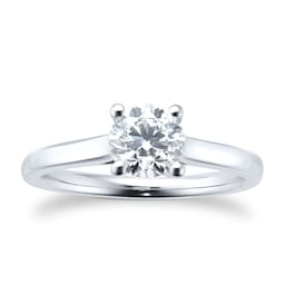 06019135 - Platinum 1ct Diamond Solitaire Engagement Ring