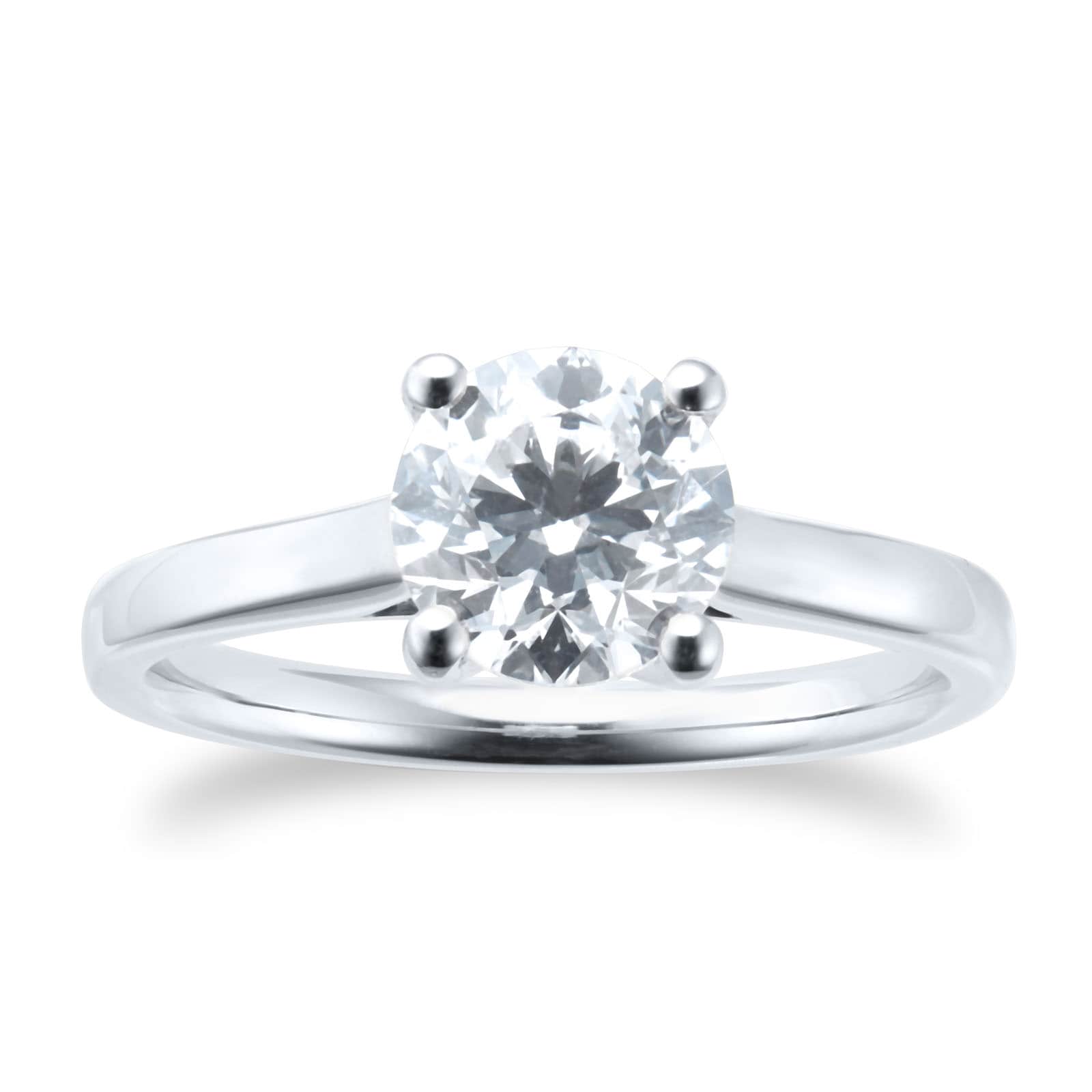 Goldsmiths Platinum 1.5ct Diamond Solitaire Engagement Ring - Ring Size P Goldsmiths Platinum 1.5ct Diamond Solitaire Engagement Ring - Ring Size P