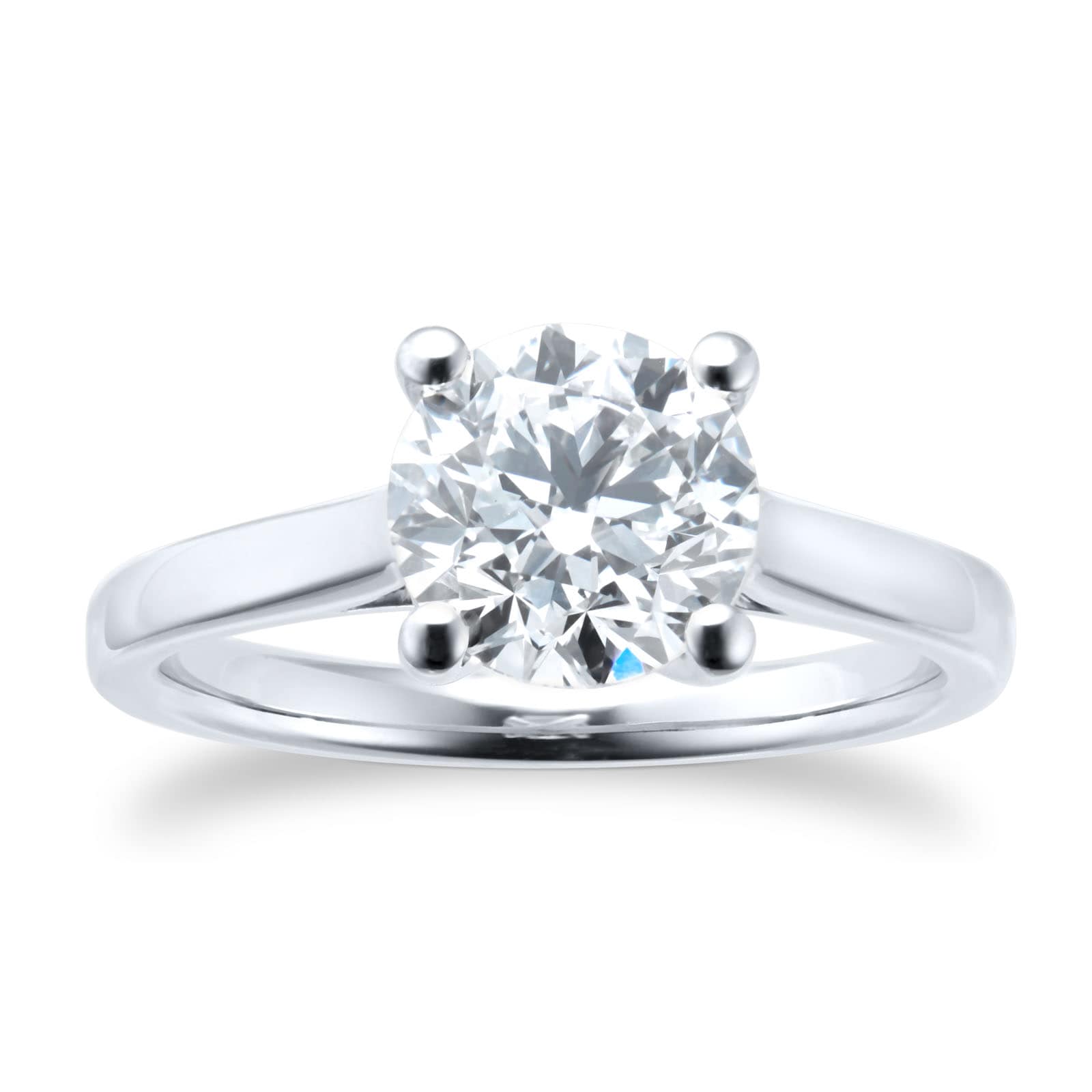 Platinum 2ct Diamond Solitaire Engagement Ring