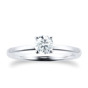 Goldsmiths 18ct White Gold 0.50ct Diamond Solitaire Engagement Ring