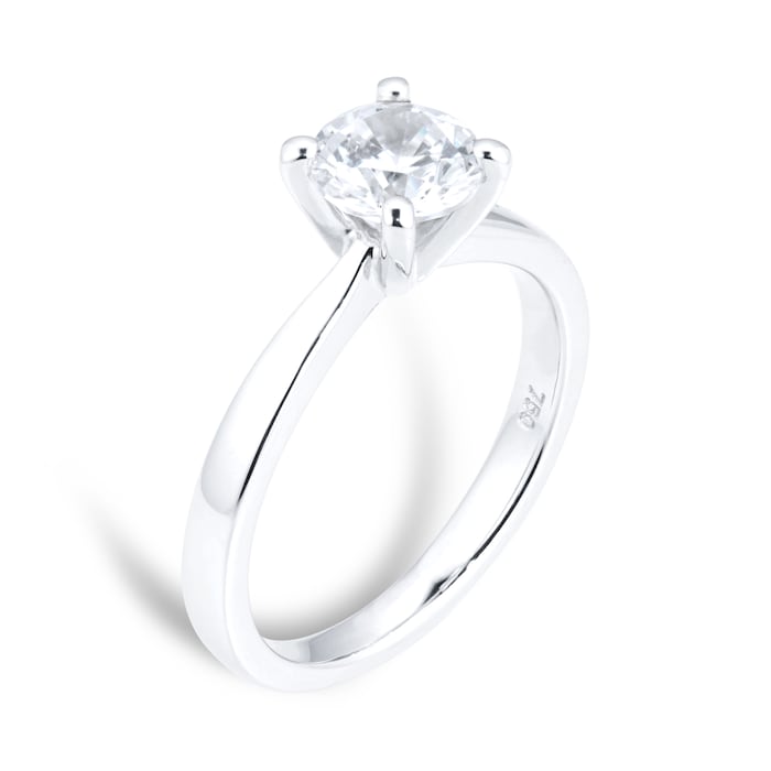Goldsmiths 18ct White Gold 1.00ct Diamond Solitaire Engagement Ring