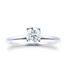 06019148 - Platinum 0.73ct Diamond Hidden Halo Solitaire Engagement Ring