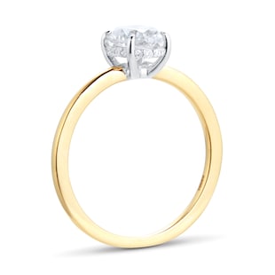 Best Luxury 
18ct Yellow Gold Oval 1.06ct Diamond Halo Solitaire Engagement Ring
