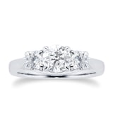 Mappin & Webb Platinum Ena Harkness 1.20cttw Three Stone Diamond Ring