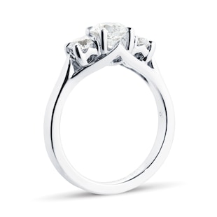 Mappin & Webb Platinum Ena Harkness 1.20cttw Three Stone Diamond Ring