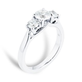 Mappin & Webb Platinum Ena Harkness 1.20cttw Three Stone Diamond Ring